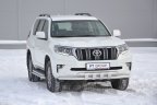 Защита переднего бампера двойная с пластинами 63/63 мм (НПС) Toyota LAND CRUISER PRADO 150 с 2017 PT Group