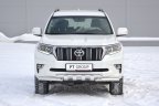 Защита переднего бампера двойная с зубьями 63/63мм (НПС) Toyota LAND CRUISER PRADO 150 с 2017 PT Group