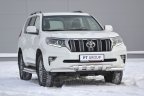 Защита переднего бампера двойная с зубьями 63/63мм (НПС) Toyota LAND CRUISER PRADO 150 с 2017 PT Group