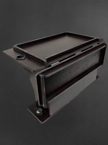 Столик раскладной с удочкодержателями с нишей под аккумулятор №19