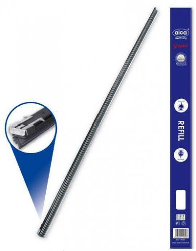 Лента стеклоочистителя "ALCA" 118000, 600 мм-24", профиль "Ёлочка", силикон, 2 шт