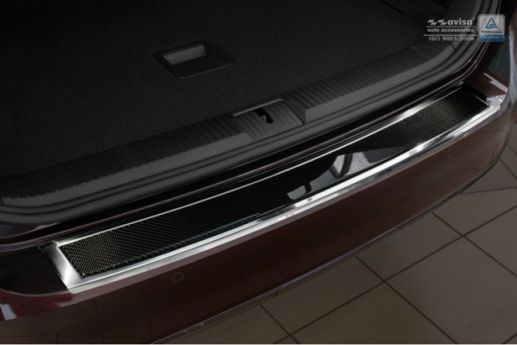 Накладка на зад. бампер Avisa серая сталь-карбон Mazda CX-5 с 2011 (2/44009)