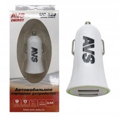 Зарядное устройство AVS UC-522 2 usb (2.4A)