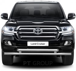 Защита переднего бампера двойная 63/63мм (НПС) Toyota LAND CRUISER 200 с 2014 PT Group