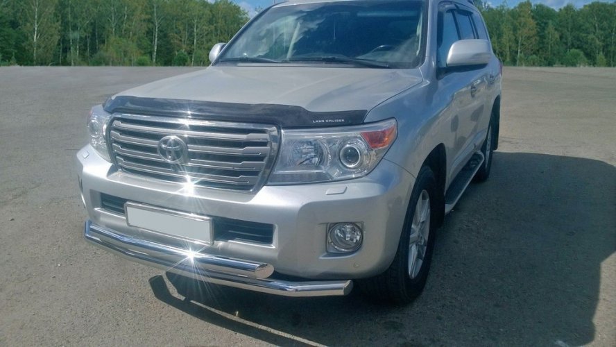 Защита переднего бампера двойная 63/63мм (НПС) Toyota LAND CRUISER 200 с 2014 PT Group