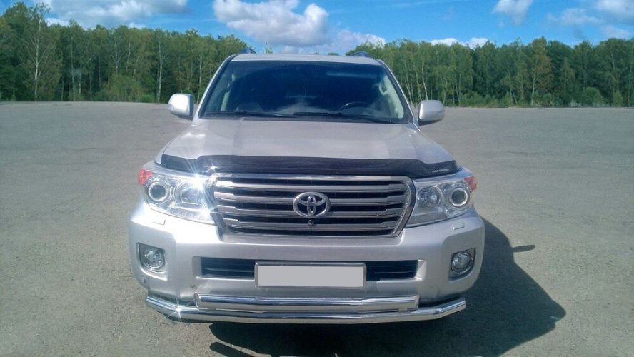 Защита переднего бампера двойная 63/63мм (НПС) Toyota LAND CRUISER 200 с 2014 PT Group