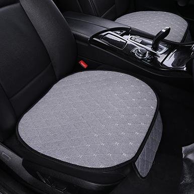 Накидки, квадраты Flax, лен, серый 2шт