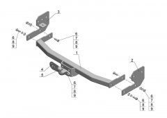 Фаркоп Mitsubishi Pajero Sport 2008-, 2015- (AvtoS MI 20)