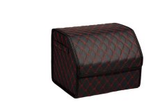 Органайзер в багажник Автопилот. Люкс (40*30*30) Черный+кр. строчка