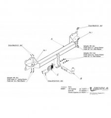 Фаркоп Volkswagen Touareg 2018-, Porsche Cayenne 2017-, Audi Q8 2019-. Imiola W/051