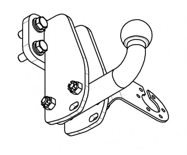 Фаркоп Nissan Patrol Y61 AvtoS NS 20