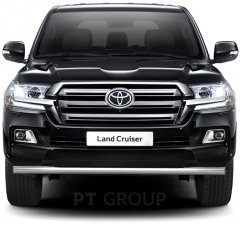 Защита переднего бампера одинарная 63мм (НПС) Toyota LAND CRUISER 200 с 2014 PT Group