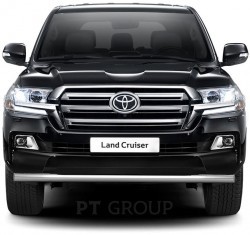 Защита переднего бампера одинарная 63мм (НПС) Toyota LAND CRUISER 200 с 2014 PT Group