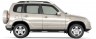 Защита порогов с накладками 63мм (НПС) Chevrolet NIVA 2009-