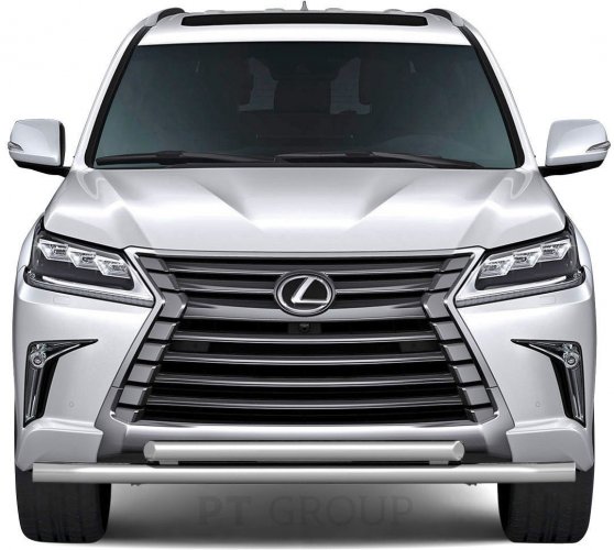 Защита переднего бампера двойная 63/63мм (НПС) LEXUS 450D с 2015 PT Group