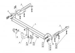 Фаркоп Honda CR-V 2012-2016 (AvtoS HN 05)