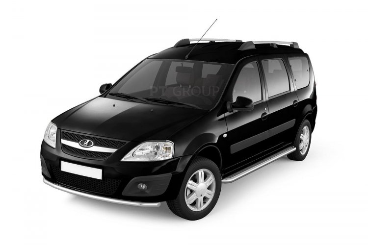 Рейлинги Усиленные (Черный муар) LADA Largus c 2012 PT Group