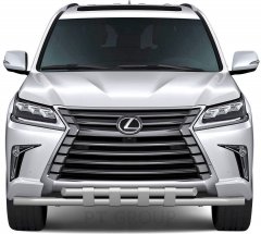 Защита переднего бампера двойная с пластинами 63/63мм (НПС) LEXUS 450D с 2015 PT Group