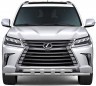 Защита переднего бампера двойная с пластинами 63/63мм (НПС) LEXUS 450D с 2015 PT Group