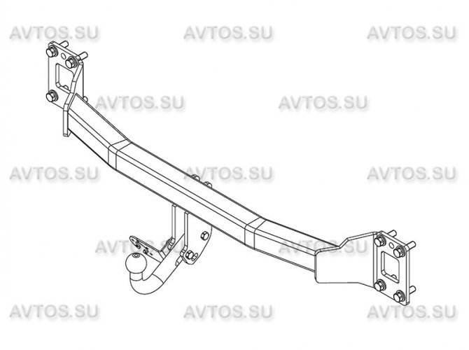 Фаркоп Audi Q7 с 2005-15/ Volkswagen Touareg 2003-10/ NF 2010-/Porsche Cayenne 2003-17 (AvtoS AU 05)