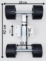 Кронштейн поддержки с роликами для лодочного прицепа