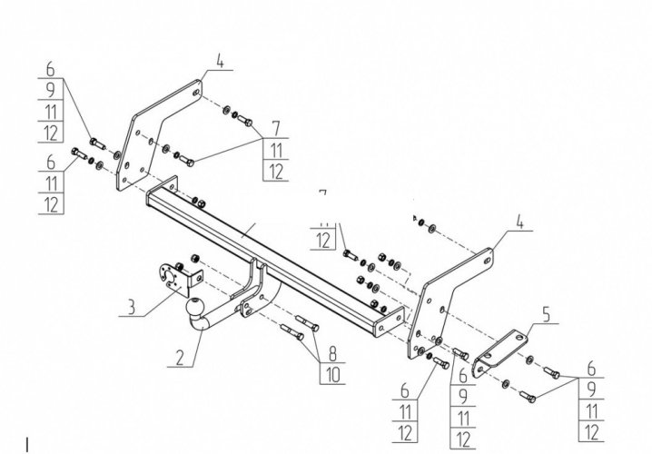 Фаркоп Toyota RAV 4 2019- AvtoS TY 48