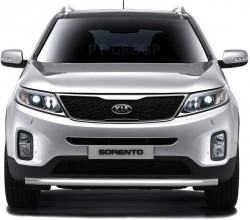 Защита переднего бампера одинарная 63мм (НПС) KIA Sorento с 2014 PT Group