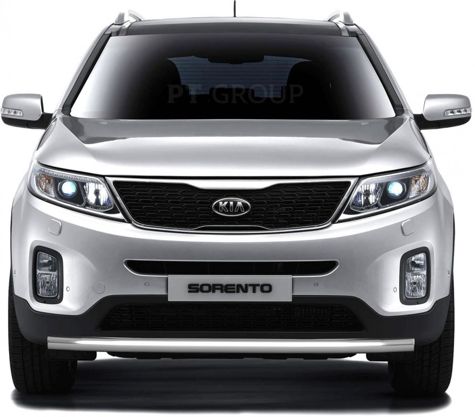 Защита переднего бампера одинарная 63мм (НПС) KIA Sorento с 2014 PT Group