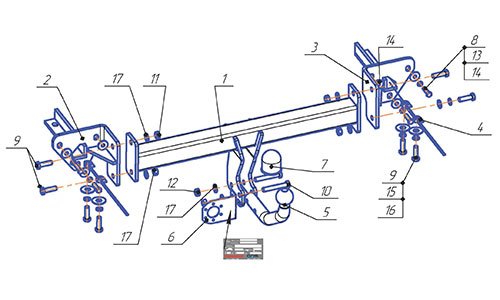 Фаркоп Subaru Forester с 2018 6314-A Oris-Bosal