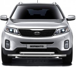 Защита переднего бампера двойная 63/51мм (НПС) KIA Sorento с 2014 PT Group
