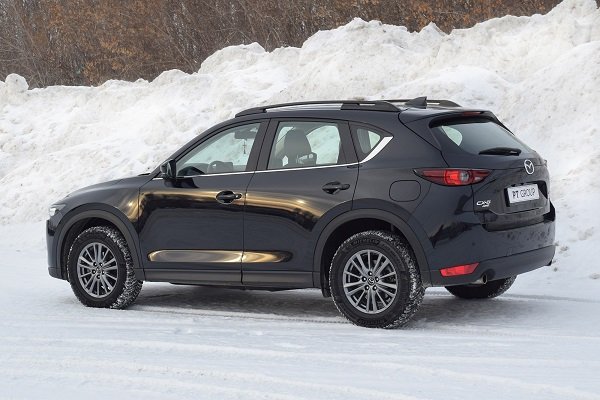 Рейлинги Mazda CX-5  2017- PT Group черный муар