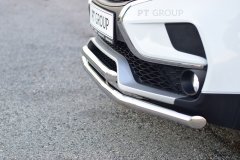 Защита переднего бампера двойная 51/51 мм (НПС) LADA XRAY Cross с 2018 PT Group