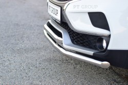 Защита переднего бампера двойная 51/51 мм (НПС) LADA XRAY Cross с 2018 PT Group