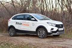 Защита переднего бампера двойная 51/51 мм (НПС) LADA XRAY Cross с 2018 PT Group
