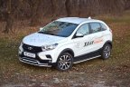 Защита переднего бампера двойная 51/51 мм (НПС) LADA XRAY Cross с 2018 PT Group