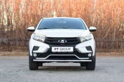 Защита переднего бампера одинарная 51 мм (НПС) LADA XRAY Cross с 2018 PT Group