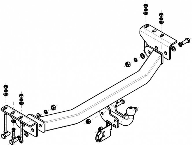 Фаркоп Mitsubishi Pajero Sport 1998- 2008 (AvtoS MI 15)