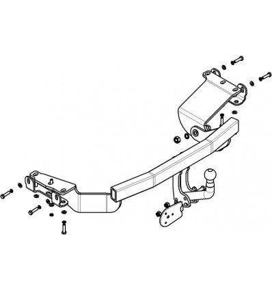 Фаркоп MITSUBISHI OUTLANDER 2007-2012/Citroen С-crosser/ Peugeot 4007 AvtoS MI 21