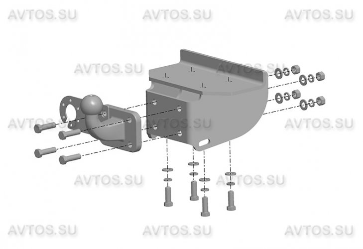Фаркоп VOLKSWAGEN AMAROK (2010) (AvtoS VW 26)