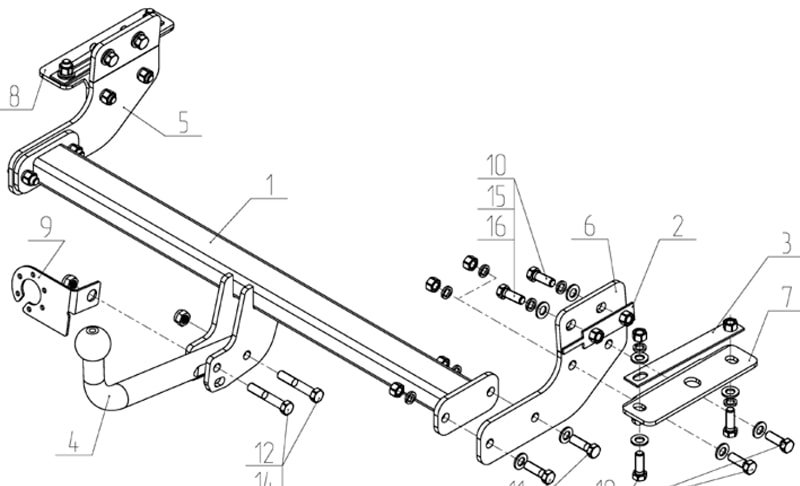 Фаркоп FORD MONDEO (2015-) (AvtoS FD 33)