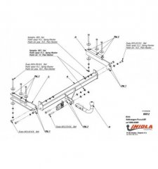 Фаркоп Skoda Superb I 2002-08, VW Passat B5 1996-00 Imiola W/012