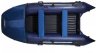 Надувная лодка GLADIATOR E380 бело-темно синий