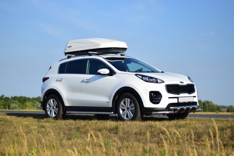 Защита переднего бампера двойная с зубьями 63/63мм (НПС) KIA Sportage с 2016 PT Group