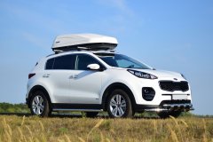 Защита переднего бампера двойная с зубьями 63/63мм (НПС) KIA Sportage с 2016 PT Group