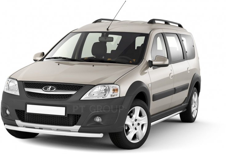 Защита переднего бампера одинарная 51 мм (НПС) LADA Largus Cross с 2015 PT Group