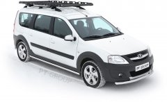 Защита переднего бампера одинарная 51 мм (НПС) LADA Largus Cross с 2015 PT Group