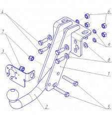 Фаркоп УАЗ 23632 Пикап 2008- UAZ-06 AvtoS