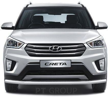 Защита переднего бампера одинарная 63 мм (НПС) Hyundai CRETA c 2016 PT Group