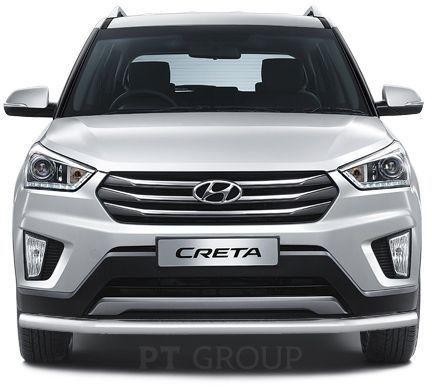 Защита переднего бампера одинарная 63 мм (НПС) Hyundai CRETA c 2016 PT Group