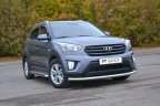 Защита переднего бампера одинарная 63 мм (НПС) Hyundai CRETA c 2016 PT Group